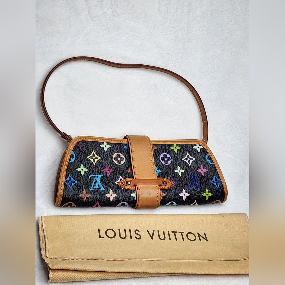 Authentic Louis Vuitton black multicolor Shirley - Picture 2 of 14